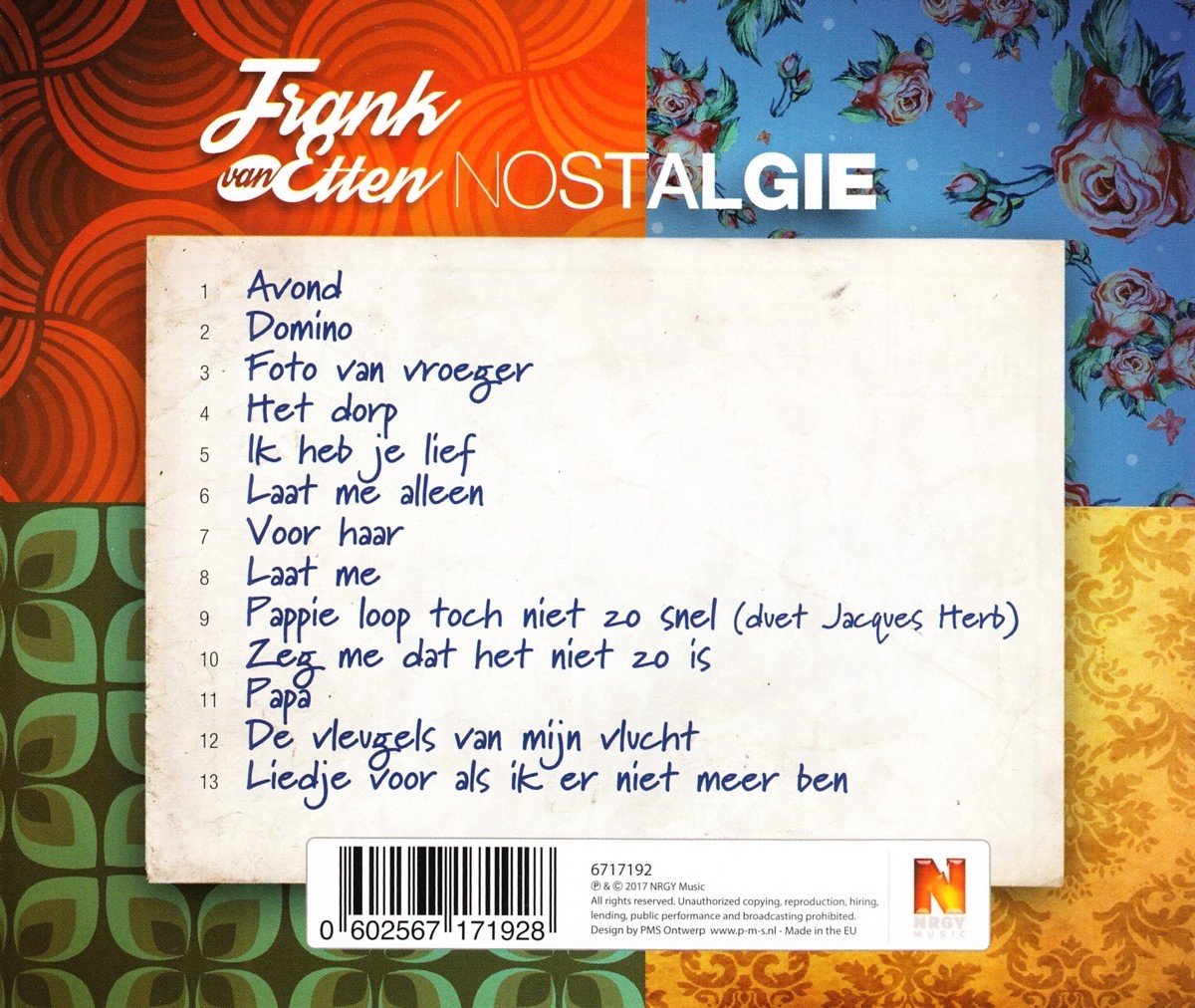 Frank Van Etten Nostalgie Cd Frank Van Etten Cd Album Muziek Bol 