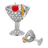 Bedel Cocktail glas | Bead model met zirkonia | 925 Sterling Zilver