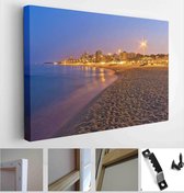 Platja d'Aro beach night photography, a well known tourist destination (Costa Brava, Catalonia, Spain) - Modern Art Canvas - Horizontal - 84416947 - 80*60 Horizontal
