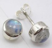 Natuursieraad -  925 sterling zilver maansteen oorknoppen - luxe edelsteen sieraad - handgemaakt