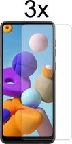 Samsung Galaxy A52s/A52 Screenprotector Tempered Glass Beschermglas - 3 stuks
