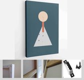 Abstract Geometric Shape Art Illustration. Set of soft color painting wall art for house decoration - Modern Art Canvas - Vertical - 1958732632 - 115*75 Vertical
