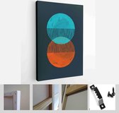 Mid Century Modern Design. A trendy set of Abstract Hand Painted Illustrations for Wall Decoration, Social Media Banner, Brochure Cover Design - Modern Art Canvas - Vertical - 1952