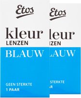 Etos gekleurde maandlenzen Blauw -4 stuks