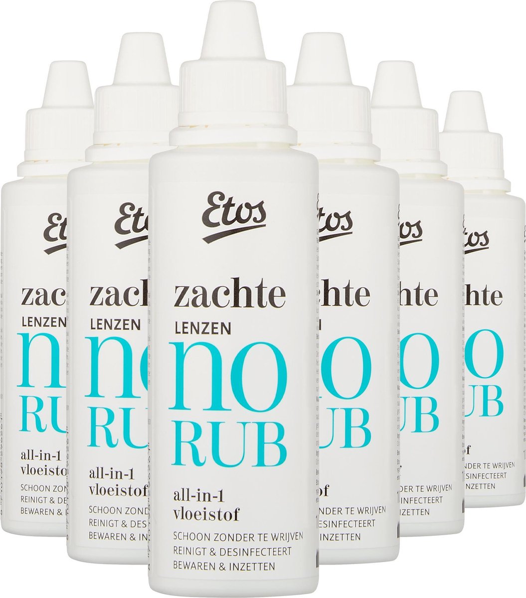 Etos Zachte Lenzen No Rub All-in-1 Vloeistof - 6 x 100 ml