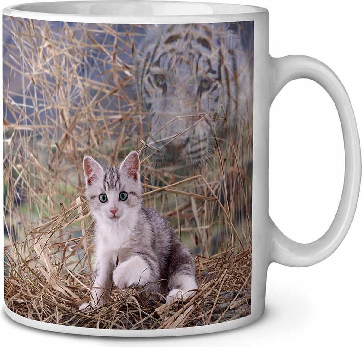 Kitten +witte tijger Koffie-thee mok