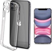 Shieldcase Siliconen hoesje met camera bescherming geschikt voor Apple iPhone 12 Mini - 5.4 inch - transparant + glazen Screen Protector