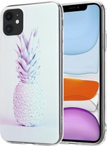ShieldCase hoesje met ananas print geschikt voor Apple iPhone 12 Mini - 5.4 inch + glazen Screen Protector