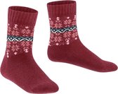 FALKE Sokken Snowy Fair Isle Boot Kinderen 10454 - Rood 8830 ruby Kinderen - 35-38