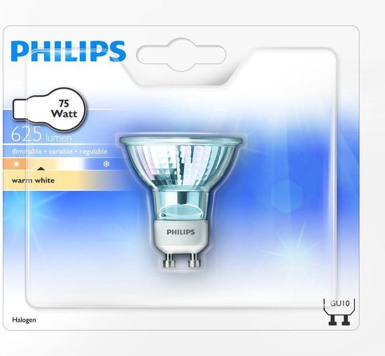 Philips Halogeenlamp R63 - 75W - GU10 Fitting - 1 stuk | bol.com