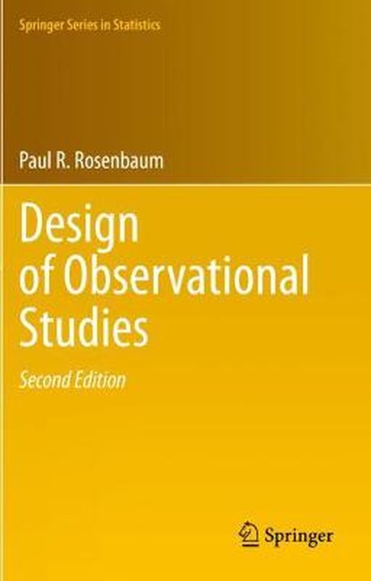 Observational Study Header Design of Observational Studies | 9783030464073 | Paul R. Rosenbaum ...