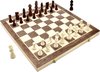 Afbeelding van het spelletje Fortecom Luxe Houten Schaakspel met ANNOTATIES - 38 cm - Chess set - Chess board - Magnetisch