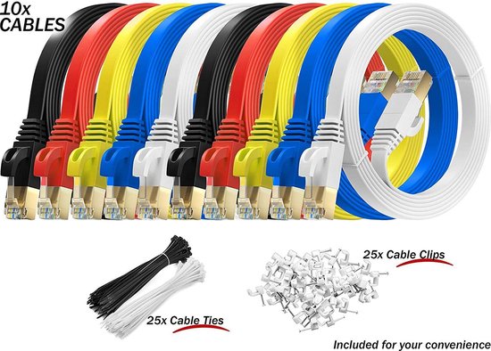 MutecPower CAT5E Indoor Ethernet RJ45 300M - CCA - Internet Router Web Netwerk-patchkabel LAN-kabel 1000ft ft