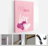 Holiday brochure design, greeting cards, love creative concept, gift card, wedding invitation - Modern Art Canvas - Vertical - 1607516707 - 115*75 Vertical