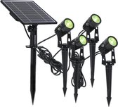 4x set tuinverlichting op zonne energie - Warm licht - Tuindecoratie