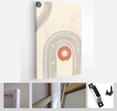 Abstract Illustration in Minimal Style for Wall Decoration Background. Mid century modern minimalist art print - Modern Art Canvas - Vertical - 1874434285 - 115*75 Vertical