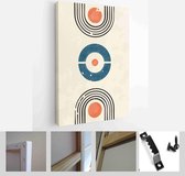 A trendy set of Abstract Hand Painted Illustrations for Postcard, Social Media Banner, Brochure Cover Design or Wall Decoration Background - Modern Art Canvas - Vertical - 19086986