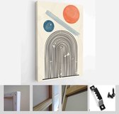 A trendy set of Abstract Hand Painted Illustrations for Postcard, Social Media Banner, Brochure Cover Design or Wall Decoration Background - Modern Art Canvas - Vertical - 19086990
