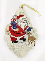 Noël - pendentif - Père Noël - avec Cerf - cadeaux