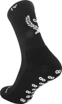 IV-Gripsocks® Zwart - Anti-slip sokken - Gripsokken voetbal zwart - sportsokken - one size (Maat 39-46) - 8 kleuren - compressie - prestatieverhogend - tennis - hardlopen - handbal - sporten - fitness - tennissokken - voetbal - running - padel