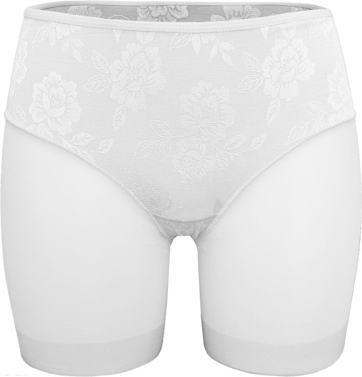 Fine Woman Corrigerende Shorts 21057 – Bloemenpatroon – Wit maat M/L