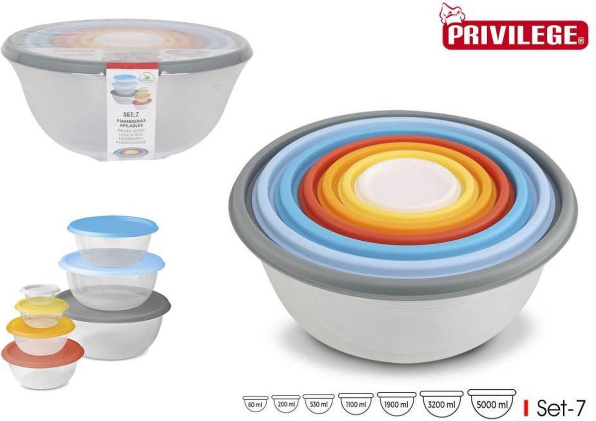 SET7 lunchboxen APILABLES RONDE PRIVILEGE