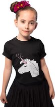 IA Interactief Glow T-Shirt voor Kinderen - Eenhoorn - Super Groene Gloed - Maat 104