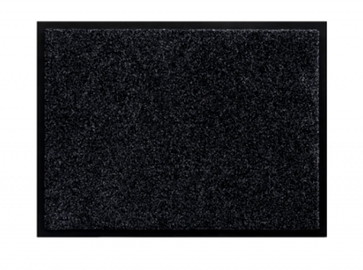 Wovar Schoonloopmat Zwart 80 x 120 cm - Deurmat Dikte 9.5 mm