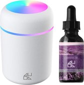 Aroma Diffuser White - Luchtbevochtiger - Diffuser - Inclusief Essential Oil Lavendel