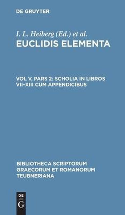Bibliotheca Scriptorum Graecorum Et Romanorum Teubneriana Scholia in