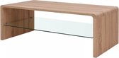 Salontafel bruin met glas