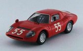 The 1:43 Diecast Modelcar of the Fiat Abarth OT1300 Coupe #55 of Monza of 1966. The drivers were Baghetti and Cella. The manufacturer of the scalemodel is Best Model. This model is only available online