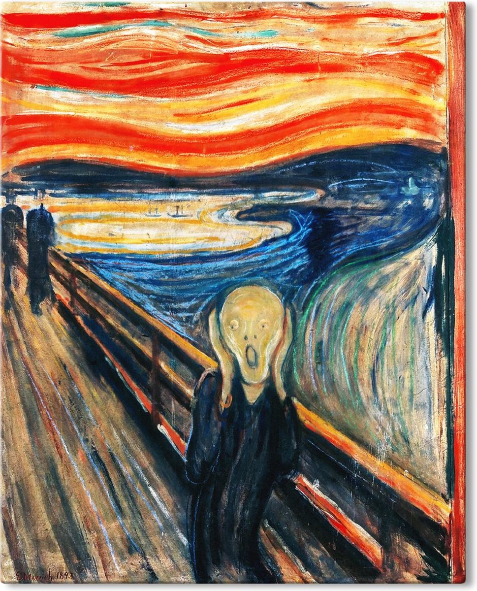 Canvas Schilderij De Schreeuw - Edvard Munch - 40x50 cm