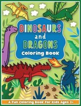 Dinosaurs and Dragons Coloring and Workbook