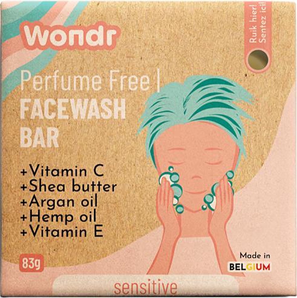 WONDR - Barre nettoyante pour le visage - Sans parfum - Hydratant -  Nettoyant en... | bol.com
