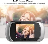 digitale deurspion met camera en deurbel en LCD scherm en foto opname functie - (Zilver)