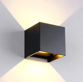 Applique LED jardin cube extérieur - Cube illuminé des deux côtés - Intérieur et extérieur 10W