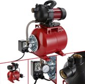 Pompe à eau maison AREBOS Pompe 1000 W 3500 L/H Hauteur de refoulement 44m Réservoir 19 L Rouge