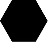 Muurhexagon effen zwart Forex / 18 x 15 cm