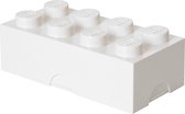 Boîte à Pain / Snack LEGO - Classic Brick 8 - Wit - 95 ML - 20x10x7.3cm - Plastique