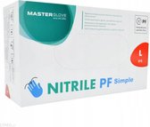 Master Glove Nitrile PF Simple Blauw 100 stuks maat L