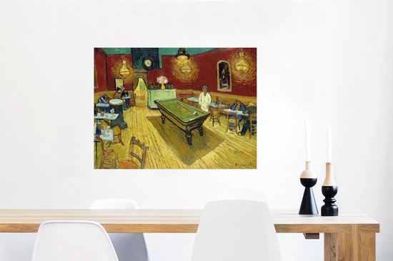 Poster Het nachtcafé - Vincent van Gogh - 80x60 cm