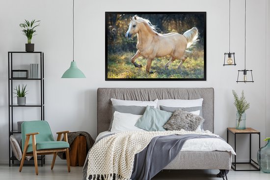 Fotolijst incl. Poster - Paard - Natuur - Bruin - 120x80 cm - Posterlijst