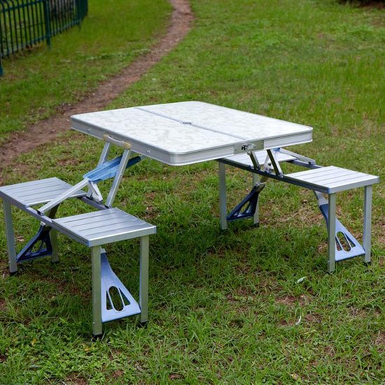 Sans Marque Table valise Camping et pique-nique - Aluminium