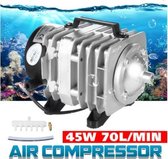 Elektromagnetische - luchtcompressor - Aquarium Zuurstof Luchtpomp - Hydrocultuur - 6-weg - luchtbeluchterpomp - 45W