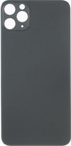 iPhone 11 Pro - Achterkant glas / Back cover glas / Behuizing glas - Big Hole - Zwart