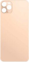 iPhone 11 Pro - Achterkant glas / Back cover glas / Behuizing glas - Big Hole - Goud