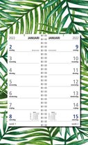 Castelli omleg weekkalender op schild 2022 - A4 formaat weekplanner - twee weken overzicht - 1 week per blad - groen bladeren