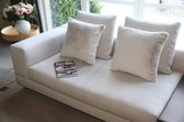 kussen Marthe imitation fourrure 320 gr / m² / 50 x 50 cm / 100% polyester / super doux / Beige