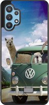 Samsung A32 5G hoesje - Lama adventure | Samsung Galaxy A32 5G case | Hardcase backcover zwart